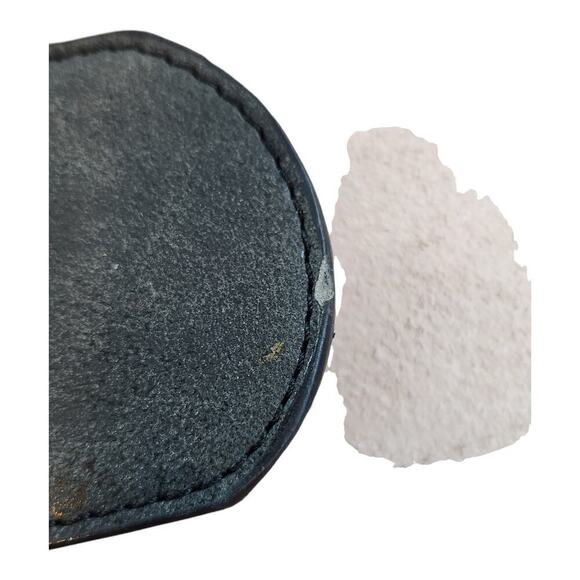 Leather belt fringe with silver color accents sz large Wide western boho black - Picture 16 of 16